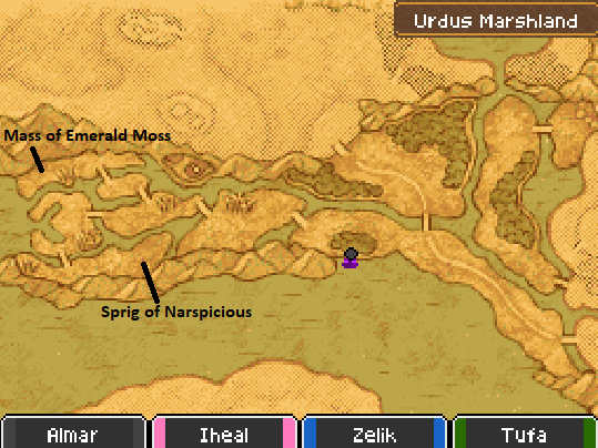 Urdus Marshland Map Locations